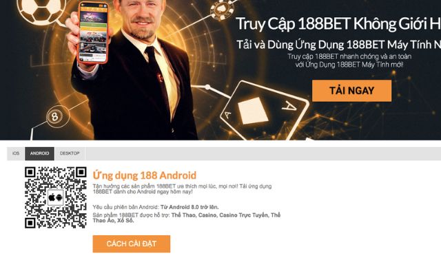 Tải app 188bet cho điện thoại Android cực nhanh